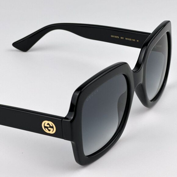 NEW Gucci GG1337S 001 Black Gradient Grey Square Women Sunglasses GG 1337S